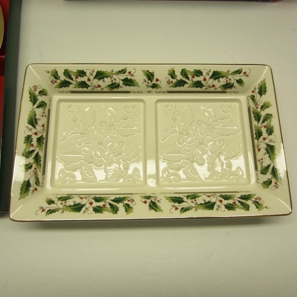 Holly Berry Christams 3PCS Cheese cutter Stainless steel /home holid divid plate - Picture 5 of 11